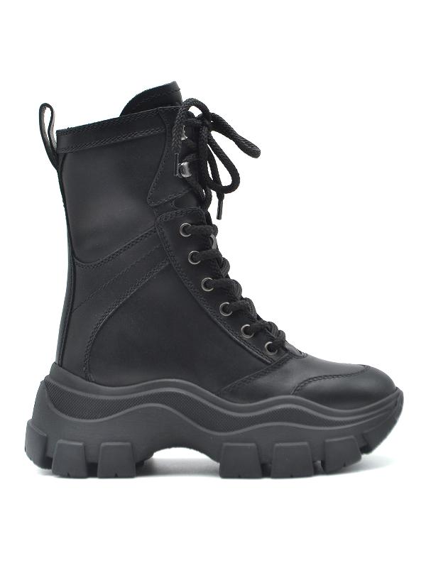 prada black combat boots
