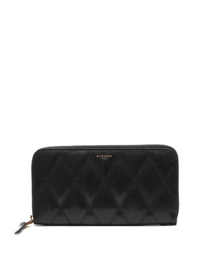 Shop Givenchy Gv3 Continental Zip Around Wallet In Black