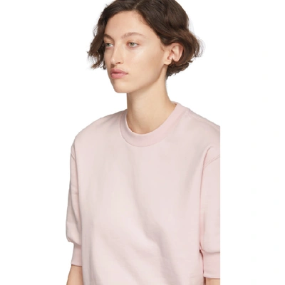 Shop Random Identities Pink Side Zipped Sweatshirt