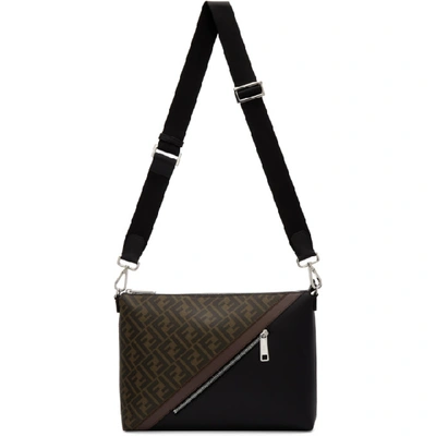 Shop Fendi Black And Brown Forever  By The Way Bag In F199b Blkto