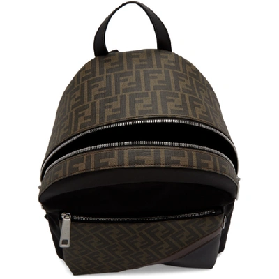 Shop Fendi Black Forever  Fabric Backpack In F199b Blkto