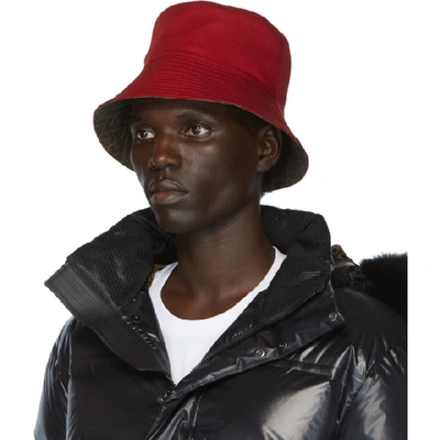 Shop Fendi Reversible Red Forever  Bucket Hat In F165t Red