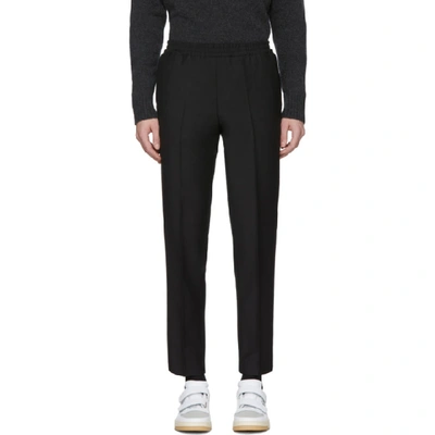 Shop Harmony Black Wool Paolo Trousers In 000 Black