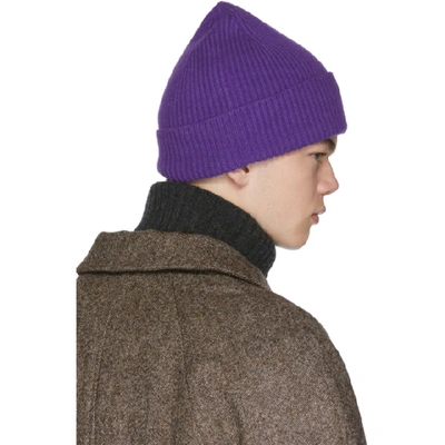 HARMONY 紫色 WAYNE 羊毛毛线帽