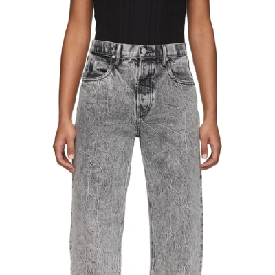 Shop Alexander Wang Grey Curb Jeans In Light Grey