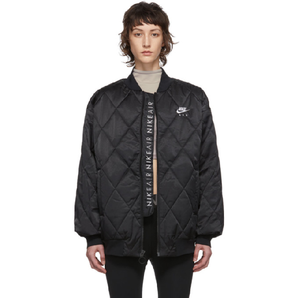 nike air quilted satin jacket