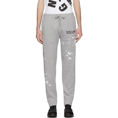 Shop Helmut Lang Grey Painter Lounge Pants