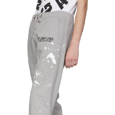 Shop Helmut Lang Grey Painter Lounge Pants