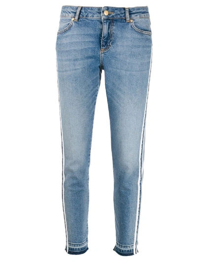 Shop Escada Sport Racer Stripe Jeans In Blue