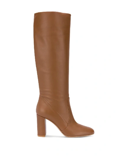 Shop Gianvito Rossi Knee-length High Heel Boots In 棕色
