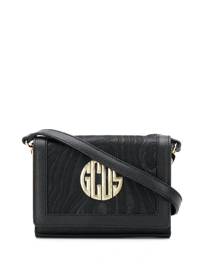 Shop Gcds Jacquard Crossbody Bag In Black