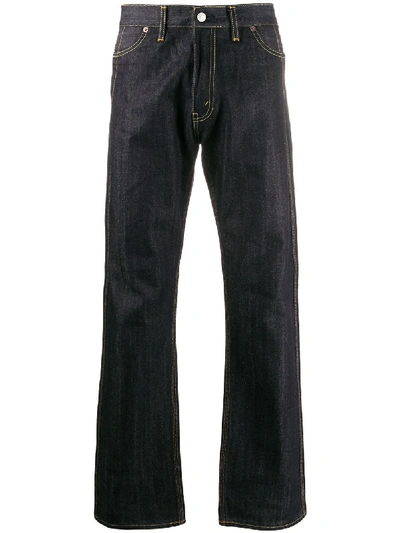 Shop Junya Watanabe Flared Mid-rise Jeans In 蓝色