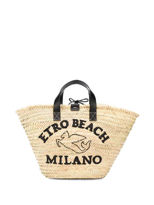 embroidered beach tote
