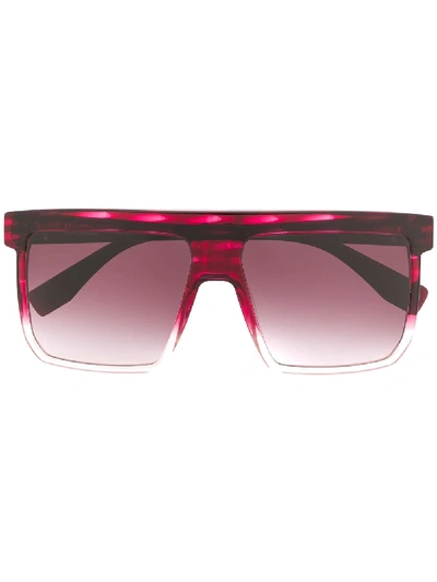 Shop Vivienne Westwood Oversized Flat-top Sunglasses In Red