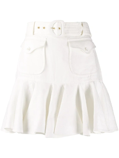 Shop Zimmermann Super Eight Mini Skirt In White