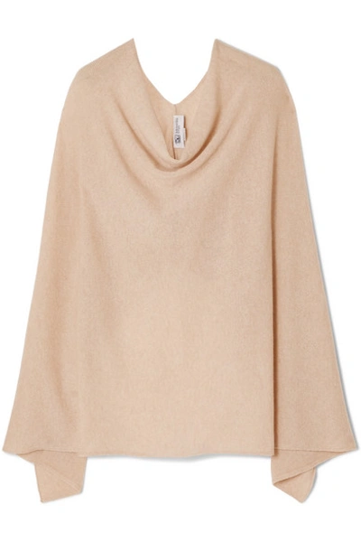 Shop Johnstons Of Elgin Cashmere Poncho In Neutral