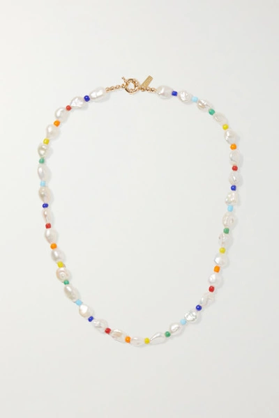 Shop Eliou Gold-tone Pearl And Bead Necklace