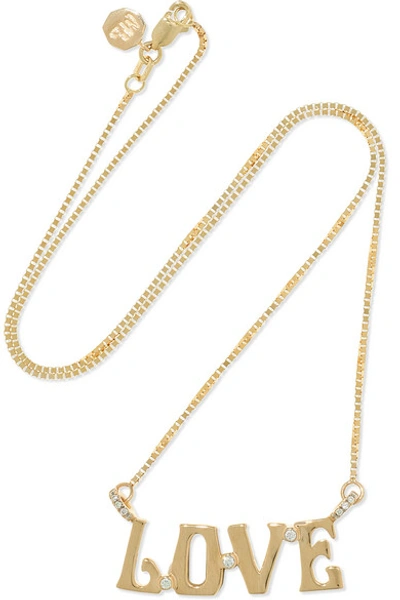 Shop Marlo Laz Love 14-karat Gold Diamond Necklace