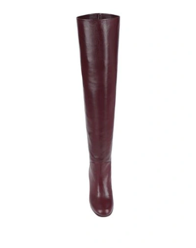 Shop L'autre Chose L' Autre Chose Woman Knee Boots Burgundy Size 6 Soft Leather In Red