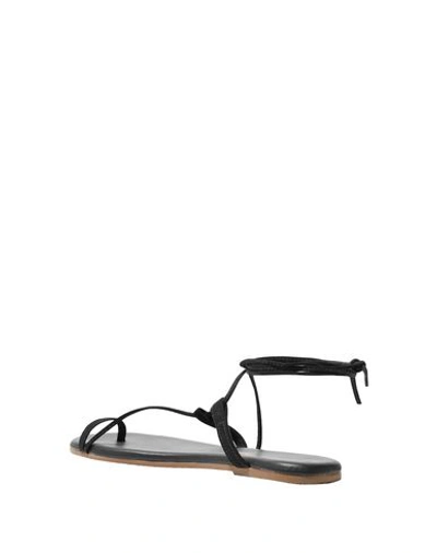 Shop Tkees Toe Strap Sandals In Black