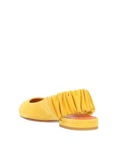 Shop Santoni Ballet Flats In Light Yellow