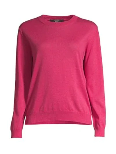 Shop Weekend Max Mara Bobbio Wool & Cashmere Sweater In Fuchsia