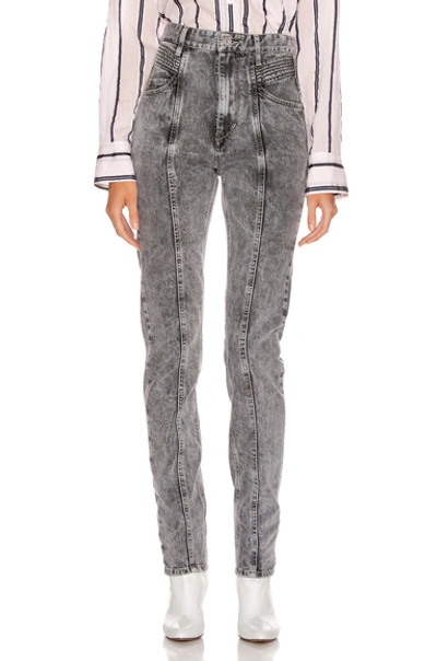 Shop Isabel Marant Étoile Hominy Denim Pant In Grey