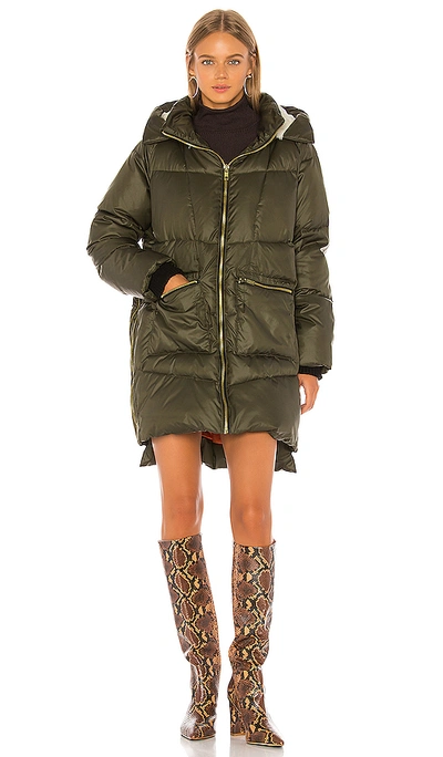 Shop Kendall + Kylie Puffer Parka In Olive