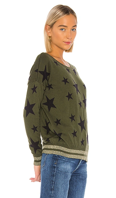 Shop Chaser Military Stars Cashmere Blend Sweater In Safari