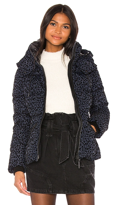 Shop Mackage Madalyn Down Jacket In Navy.