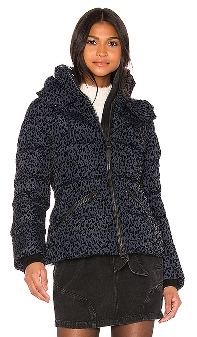 Shop Mackage Madalyn Down Jacket In Navy.