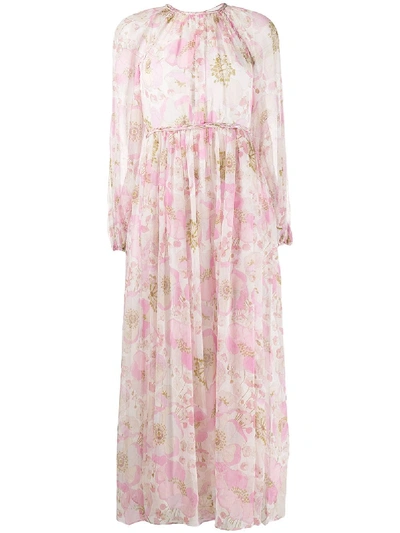 Shop Zimmermann Super Eight Braid Midi Dress In Pink