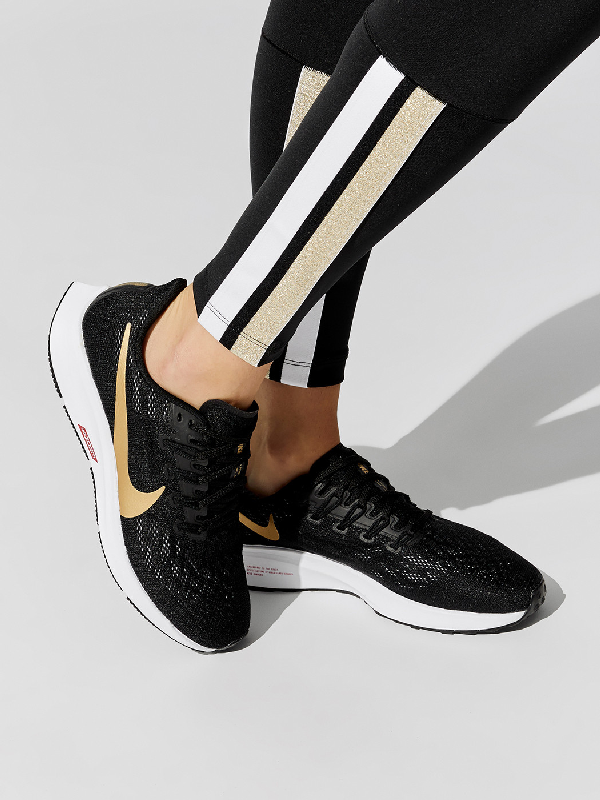 nike air zoom pegasus black and gold