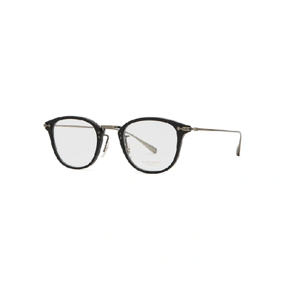 Shop Oliver Peoples Black Oval-frame Optical Glasses