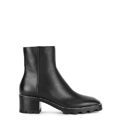 Shop Jimmy Choo Mava 50 Embellished Leather Chelsea Boots In Black