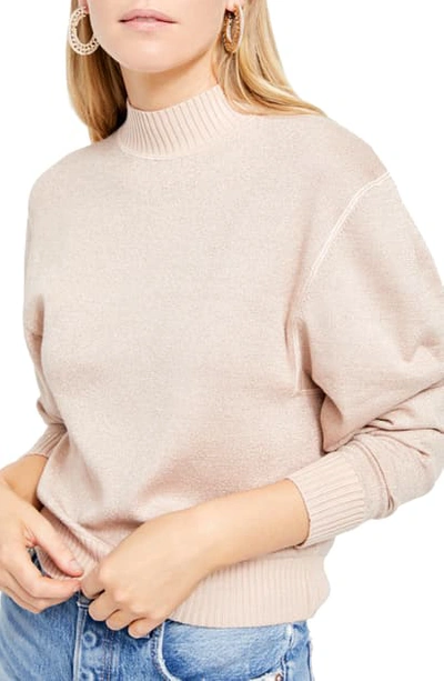 Shop Free People Starry Night Shimmer Sweater In Cream Puff