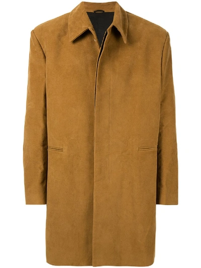 Shop Raf Simons Painting Patch Coat In Brown