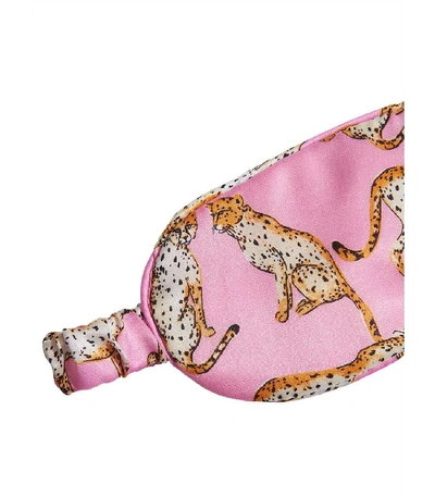 Shop Le Pow Pow Cheetah Mask & Scrunchy Set In Pink