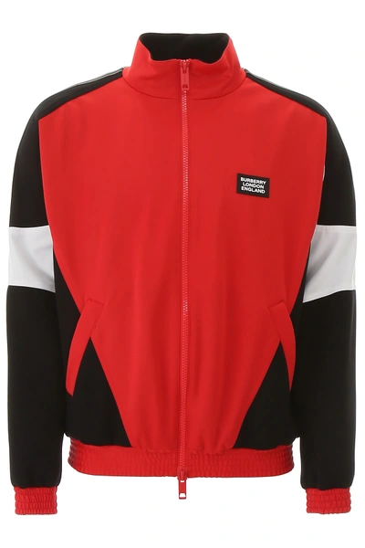 Shop Burberry Astala Track Jacket In Bright Red (red)