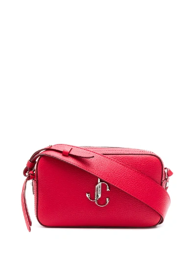 Shop Jimmy Choo Varenne Camera Crossbody Bag In Red