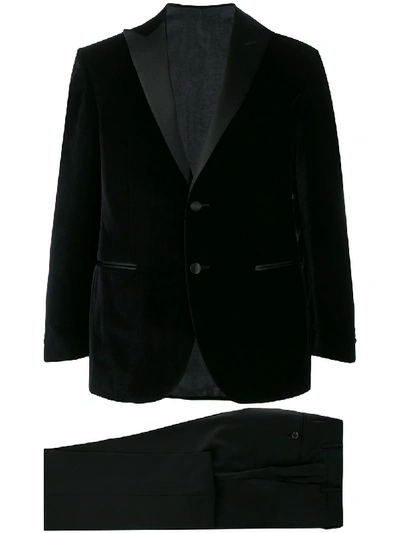 Shop Corneliani Three Piece Dinner Suit In Black