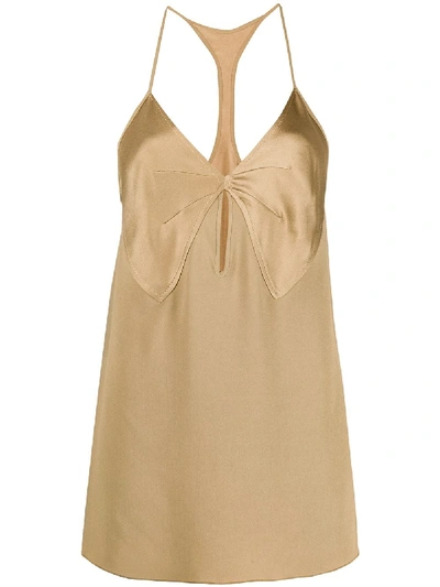 Shop N°21 Bow Detail Sleeveless Top In Neutrals