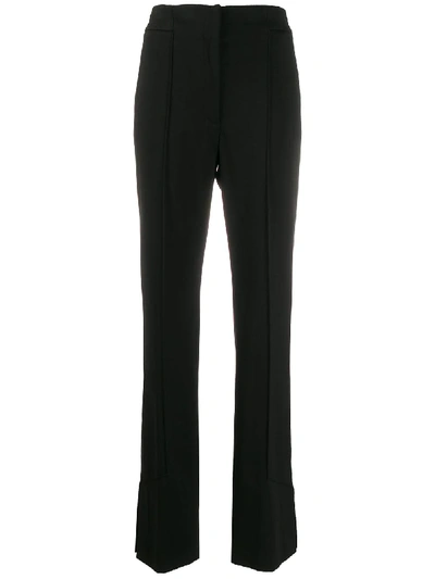 Shop Dorothee Schumacher Welt Detail Tapered Trousers In Black