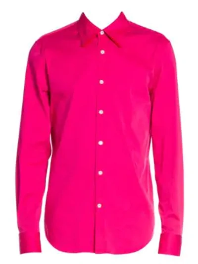 Shop Alexander Mcqueen Men's Fuchsia Sport Shirt In Pink