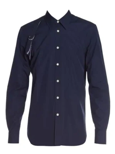 Shop Alexander Mcqueen Harness Sport Shirt In Ink Blue