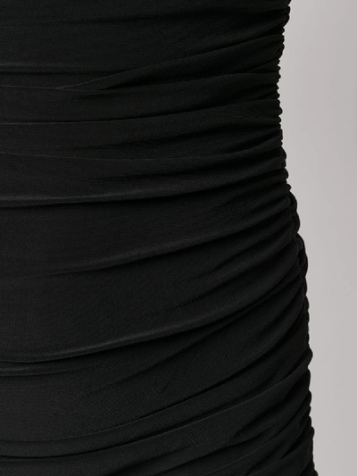 Shop Norma Kamali Shirred Dress In Black