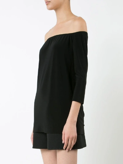 Shop Norma Kamali Off Shoulder Top In Black