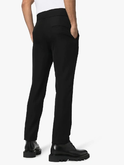 Shop Haider Ackermann Miles Straight Leg Wool Trousers In Black