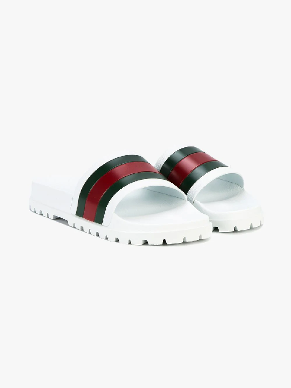 gucci white pursuit pool slides