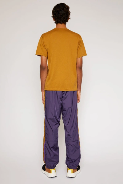 Shop Acne Studios Nash Face Caramel Brown In Classic Fit T-shirt